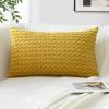 JOTOM 1 Piece Cord Pillow Cover, 3D Bubble Texture Boho Decorative Cushion Cover (30x50cm, Mustard Yellow) view 4