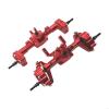 GTVNPOA A2UB Aluminum Front and Rear Axle Set for FCX24 1/24 RC Crawler, Red view 1