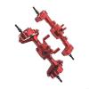 GTVNPOA A2UB Aluminum Front and Rear Axle Set for FCX24 1/24 RC Crawler, Red view 2
