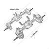 GTVNPOA A2UB Aluminum Front and Rear Axle Set for FCX24 1/24 RC Crawler, Red view 3