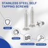 PATIKIL 50-Pack #12 x 1-1/2 in. Phillips Flat-Head Self-Tapping Stainless Steel Wood Screws view 3
