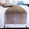 HWHHDQL Velvet Bed Runner with Tassels, Green, 45 x 210 cm view 2