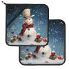 Heat-Resistant Snowman Pot Holders, 2-Piece Set view 2