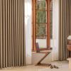 Tolldek 2-Piece Chenille Curtains, Light Coffee, 86 x 214 cm view 1