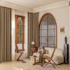 Tolldek 2-Piece Chenille Curtains, Light Coffee, 86 x 214 cm view 2