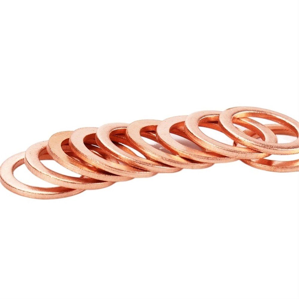 ZBORAVPIX Solid Copper O-Ring Gasket Washers for Oil Pan Drain Plugs, M8 x 12 x 1 mm, 30 pcs