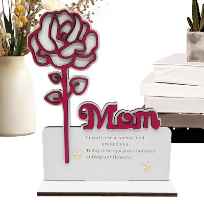 Tuxxjzm Mother's Day Decoration | Wooden Flower Sign