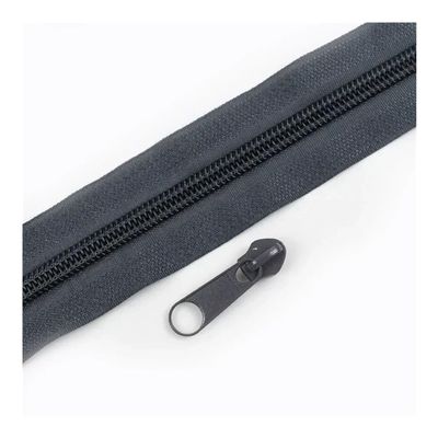 ERQIAO 110 m Nylon Zipper Tape with Sliders, No. 3/5, Dark Gray, 3M 3PCS No. 5