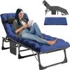Ryuhic Folding Sun Lounger with Mattress and Headrest view 1