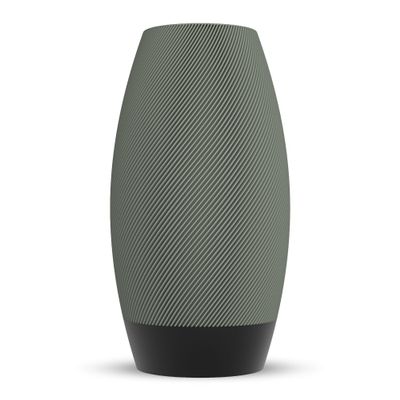 ebenkunst Curvela Vase 25 cm, Shatterproof, Waterproof, Green