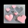 Glossy Heart-Shaped Silicone Resin Mold view 4