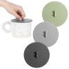 Reusable Glass Covers, 3-Pack Silicone Lids, Dust Covers for Cups view 1