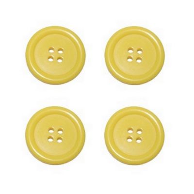 Premium 30mm 4-Hole Button - Golden Kiwi Yellow (4 pcs)