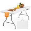 Asdsed Folding Garden Table 180 x 74 cm, White view 1