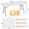 Asdsed Folding Garden Table 180 x 74 cm, White view 2