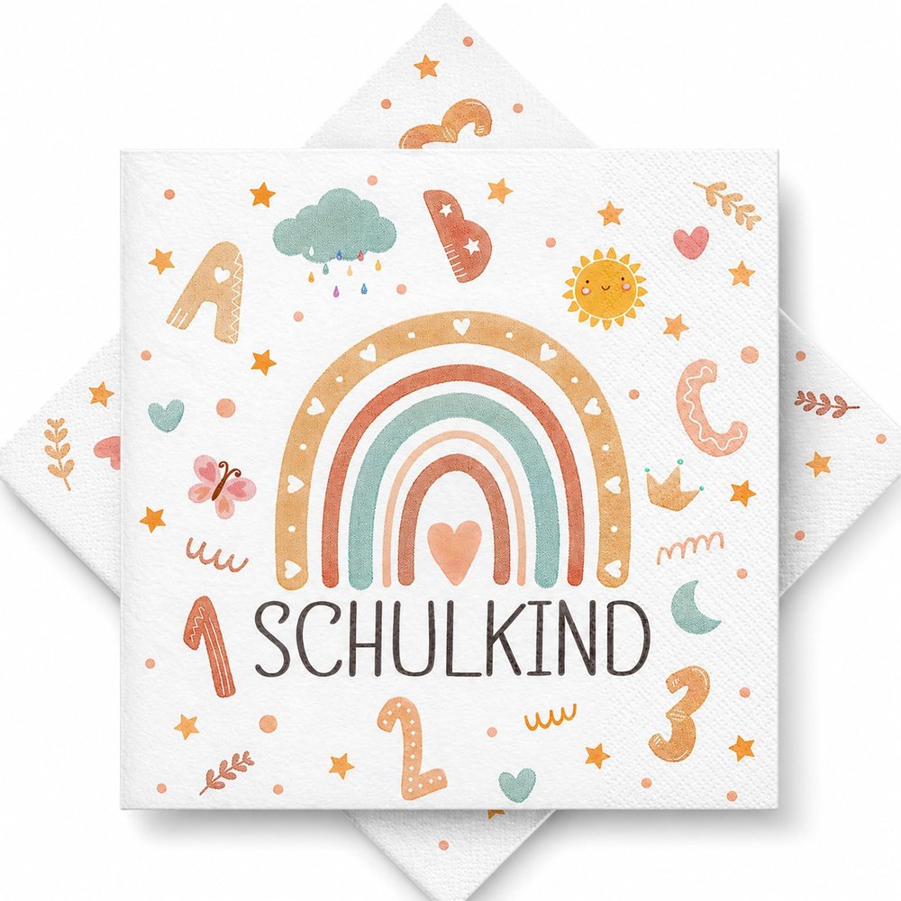 40-Count School Enrollment Napkins for Boys and Girls