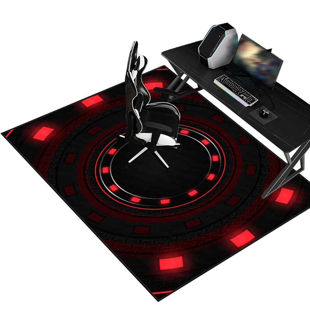 Gaming Office Chair Floor Mat, Non-Slip and Scratch-Resistant, 100 x 140 cm