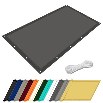 Water-Permeable Shade Sail 5 x 5.4 m, UV Protection, Weather-Resistant, Dark Gray