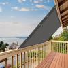 Water-Permeable Shade Sail 5 x 5.4 m, UV Protection, Weather-Resistant, Dark Gray view 4