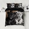 TKCQX Black and White Tiger Duvet Cover Set, 140 x 200 cm view 3