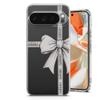 TULLUN Personalized Phone Case for Google Pixel 6 Pro – Clear Soft Gel with Custom Print, Cute Pink Bow Design with Your Name or Text view 1