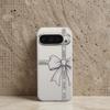 TULLUN Personalized Phone Case for Google Pixel 6 Pro – Clear Soft Gel with Custom Print, Cute Pink Bow Design with Your Name or Text view 3