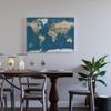 framed concept | Personalized World Map with Push Pins | Handmade Wall Decor with 50 Gold Pins | Unique Gift Idea view 4