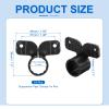 PATIKIL 10-Pack 1/2-Inch (12 mm) Butterfly-Style Pipe Clamps for PEX, Copper, and CPVC, Black view 2