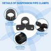 PATIKIL 10-Pack 1/2-Inch (12 mm) Butterfly-Style Pipe Clamps for PEX, Copper, and CPVC, Black view 3