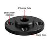 FEICHAO Wall Mount Plate 1/4, 3/8, M6, 3-Slot, Ball Head Adapter Holder with M4 Screw Mounting Hole for Magic Arm, Monitor, Flash, and DSLR Camera (3/8 Thread) view 3