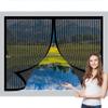 Adjustable Magnetic Fly Screen Door, 127 x 51 cm, Black view 2