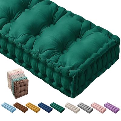 Outdoor Bench Seat Cushion 120x40/150x50/180x30/140x45, Comfortable Velvet Bench Cushion, 8–10 cm Thick, for Indoor/Outdoor Use (Color 11, 140x50x10 cm)