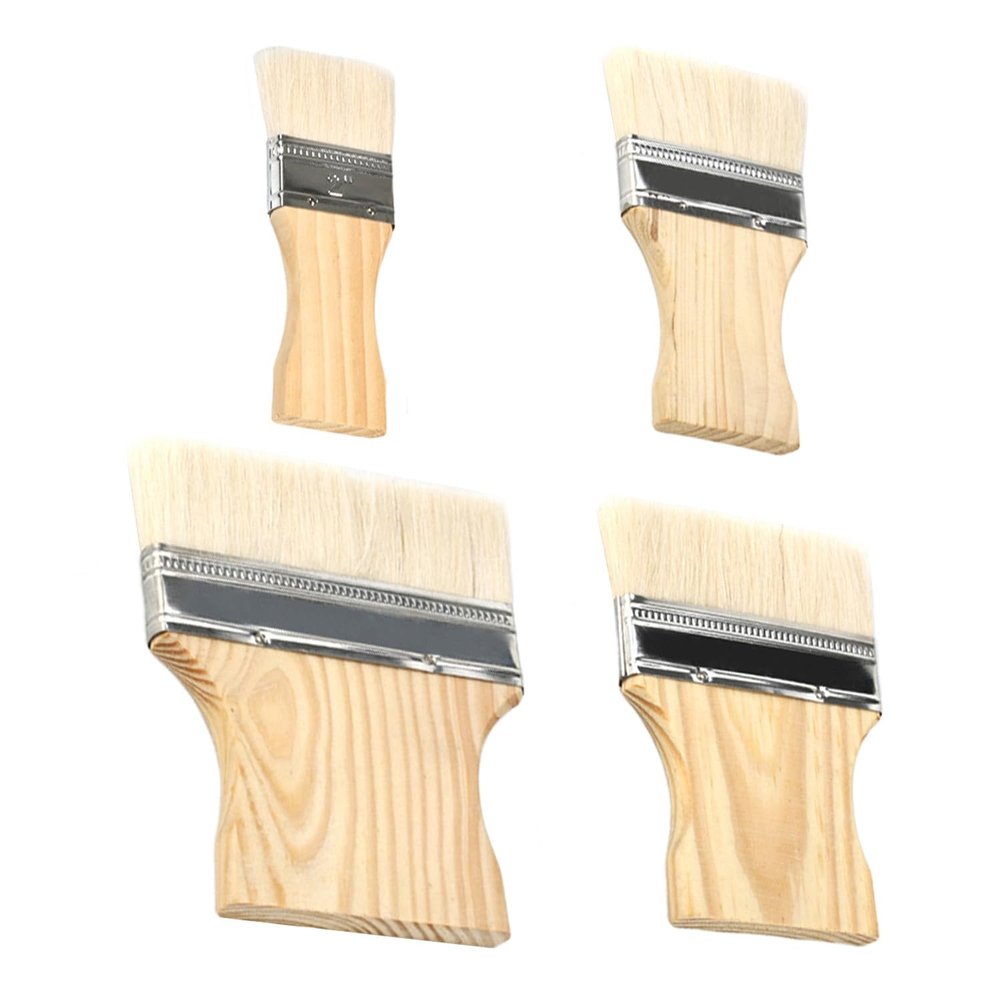 SGSCFG 4-Piece Wooden Handle Brush Set