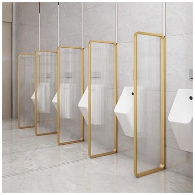 Wall-Mounted Tempered Glass Urinal Privacy Partition