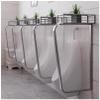 Tempered Glass Urinal Partition with Top Plant Shelf view 1