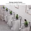 Tempered Glass Urinal Partition with Top Plant Shelf view 2