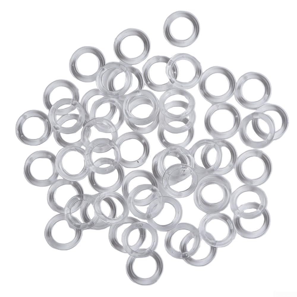 Transparent Plastic Curtain Rings for Roman Shades (20 Pack)