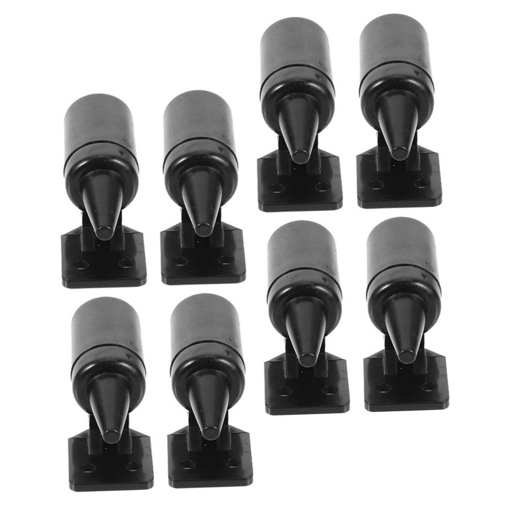 8-Pack Black ABS Deer Whistles for Cars and Motorcycles