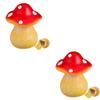DIYEAH 2-Piece Hidden Outdoor Key Holder Mushroom Figurines view 1