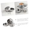 iplusmile Stainless Steel Camping Cookware Set, Pot and Pan, 4-Piece, Lightweight and Compact for Outdoor Use and Fishing view 3