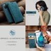 Monweicz Flip Case for Samsung Galaxy S20 FE, Premium PU Leather, Magnetic Card Holder, Stand Function, Blue-Green view 4