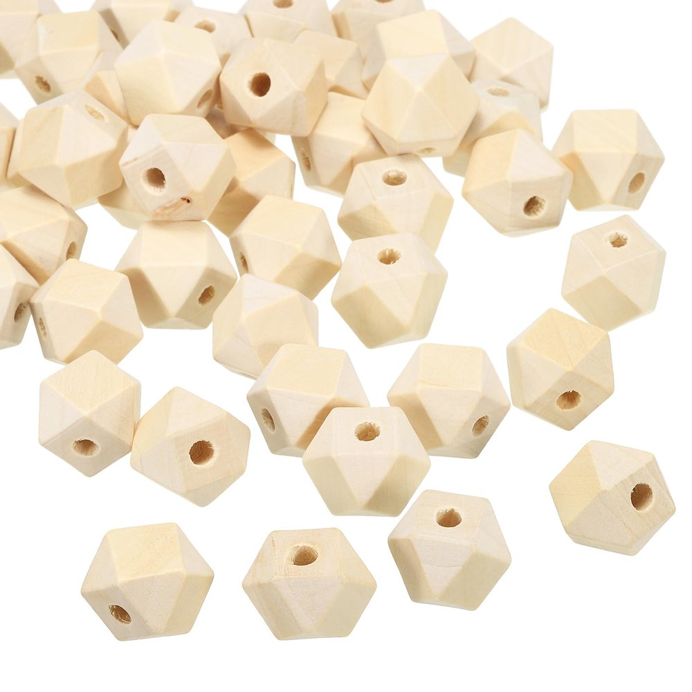 PATIKIL 16mm Natural Wood Beads - 20 Pieces