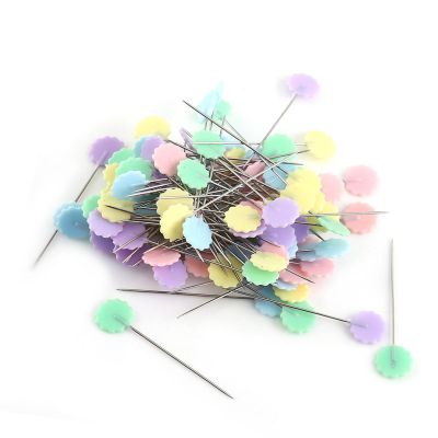 100 Pcs DIY Quilt Pins - Tool for Projects (Flower 2)