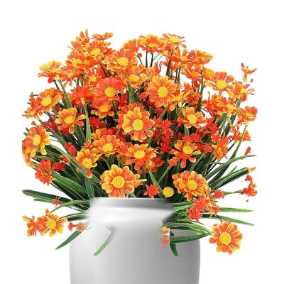 Artificial Daisy Flowers, UV Resistant Green Decoration for Indoor and Outdoor