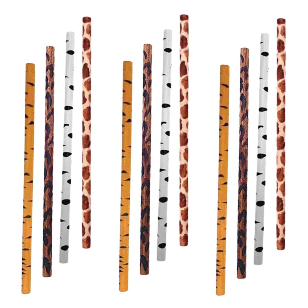 DOITOOL 12-Pack Wooden Pencils with Animal Patterns, Round HB, Break-Resistant, for Kids, Elementary School, Birthday Parties and Party Favors