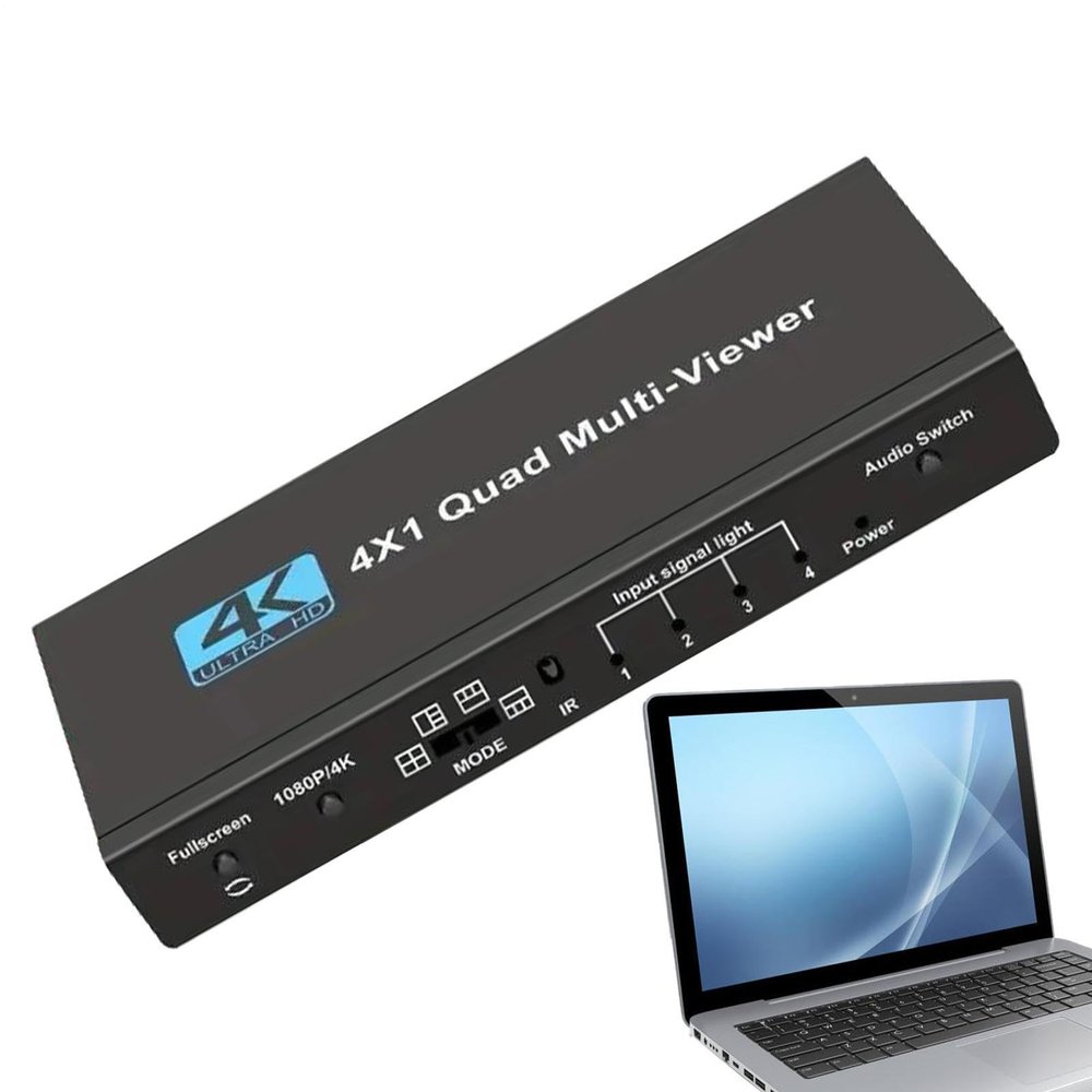 4-in-1 4K Seamless Multi-Screen TV Splitter