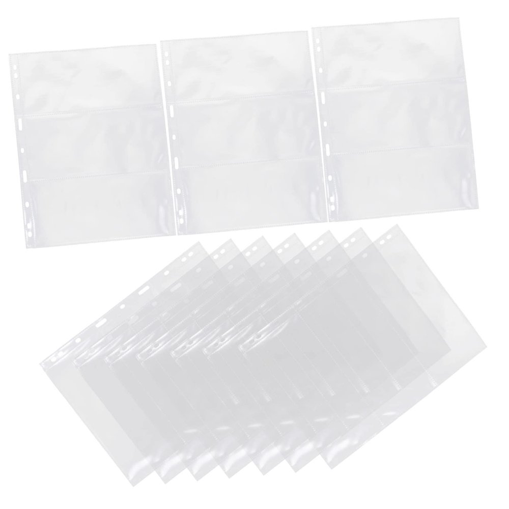 SOPOTUTU 10-Piece Multifunctional Banknote Sleeves for Albums, Cards, Photos, and Currency