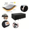 PEWFBS Waterproof 2-Seater Garden Bench Cover, 125 x 125 x 90 cm, 420D Oxford Fabric view 4