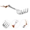 Tofficu Small Soil-Loosening Magnesium Hand Rake, Aluminum Alloy, Stable and Lightweight view 4