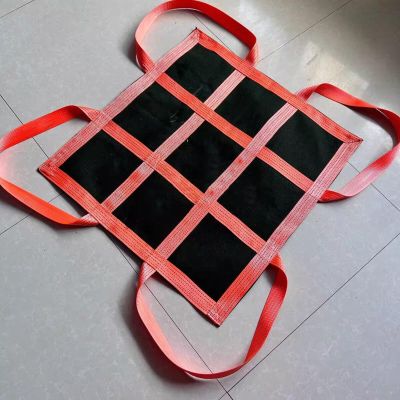 Durable Hanging Lifting Net, 150 x 150 cm, Canvas Bag, for Crane Cargo, 1.5–2 Ton Capacity, Tear-Resistant